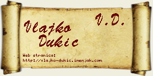 Vlajko Dukić vizit kartica